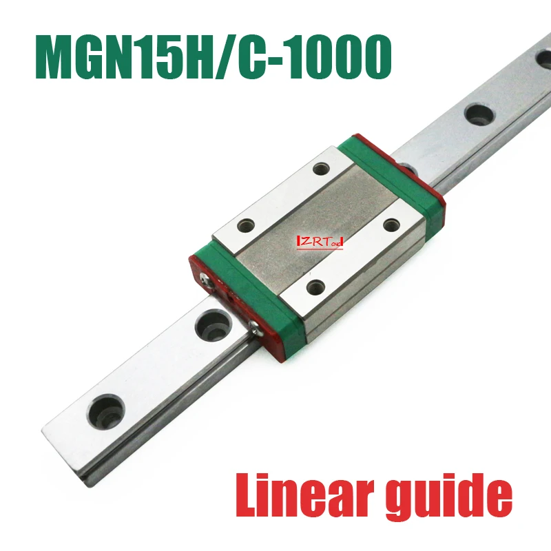 

CNC part 15mm linear rail guide MGN15 length 1000mm with mini MGN15H / C linear block carriage miniature linear motion guide way