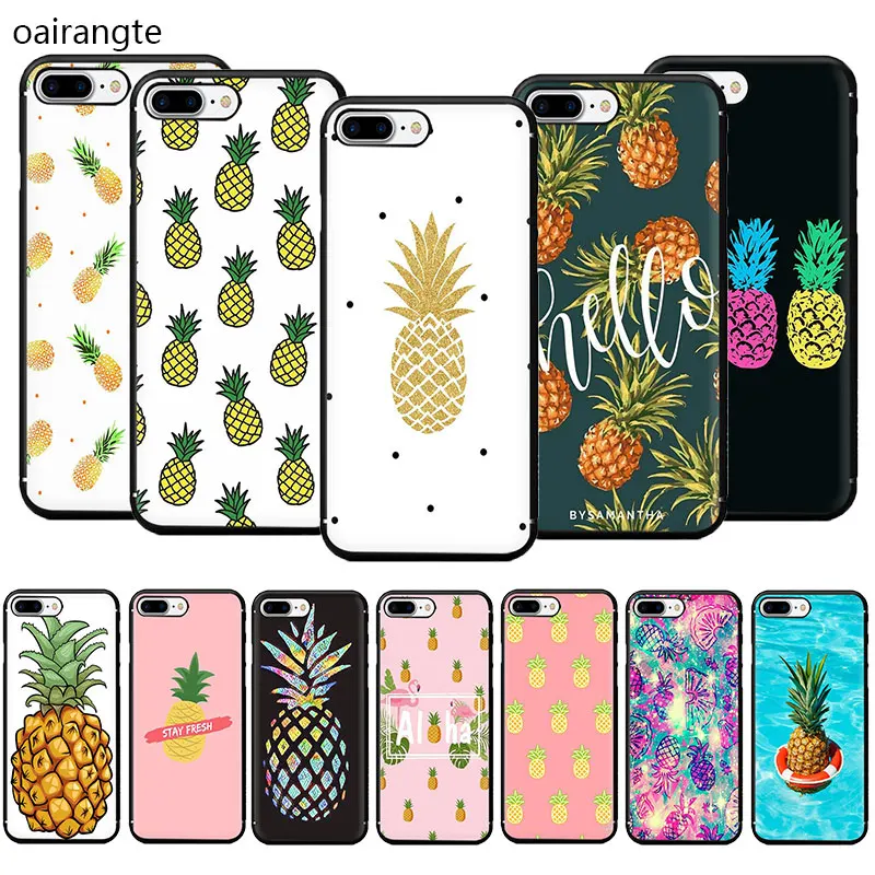 Summer Pineapple Fruit Food Soft TPU Phone Case for iPhone 12 Mini SE 2020 11 Pro 5 5s 6 6s 7 8 Plus X XR XS MAX | Мобильные