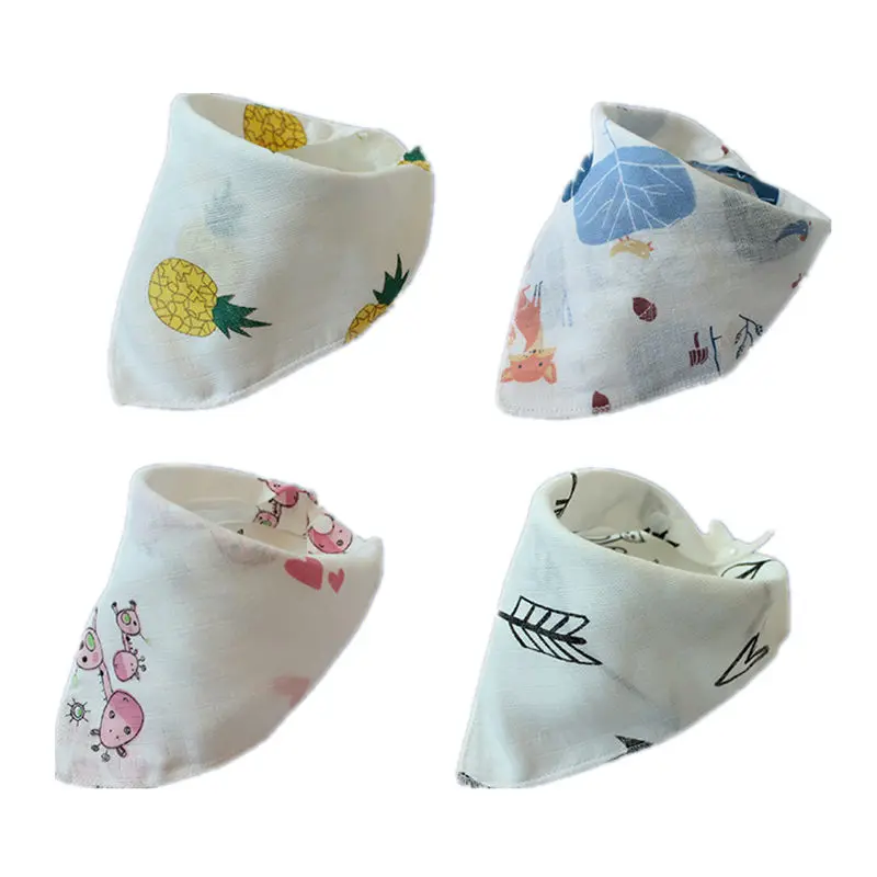 

Summer Baby Bibs Boys Girls Babador Feeding Burp Cloth Cartoon Print Babe Bandana Bibs Cotton Baby Stuff Baby Cloth Accessories