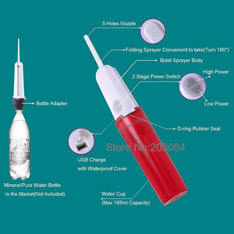Портативный биде Удобный Туалет-электрический биде туалет с USB зарядным устройством женское биде для путешествий для личного использования в путешествиях