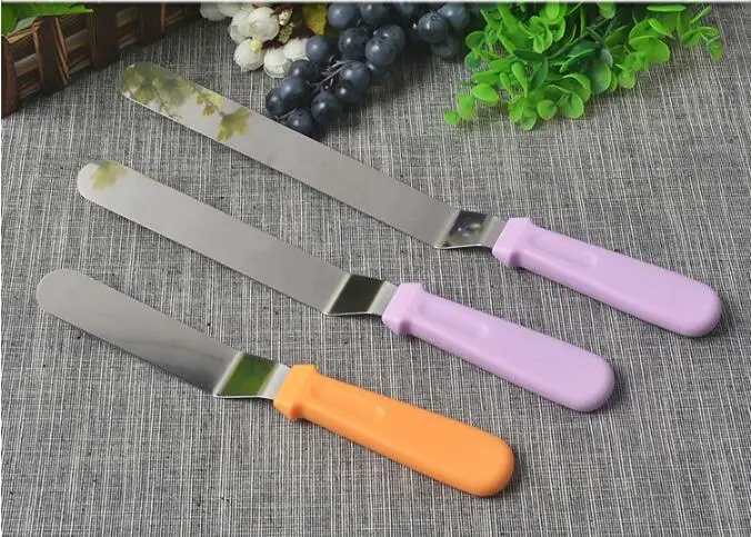 

1PC Stainless Steel Butter Cake Cream Knife Spatula Cake Smoother Icing Frosting Spreader Fondant Pastry Cake Decorating QA 100