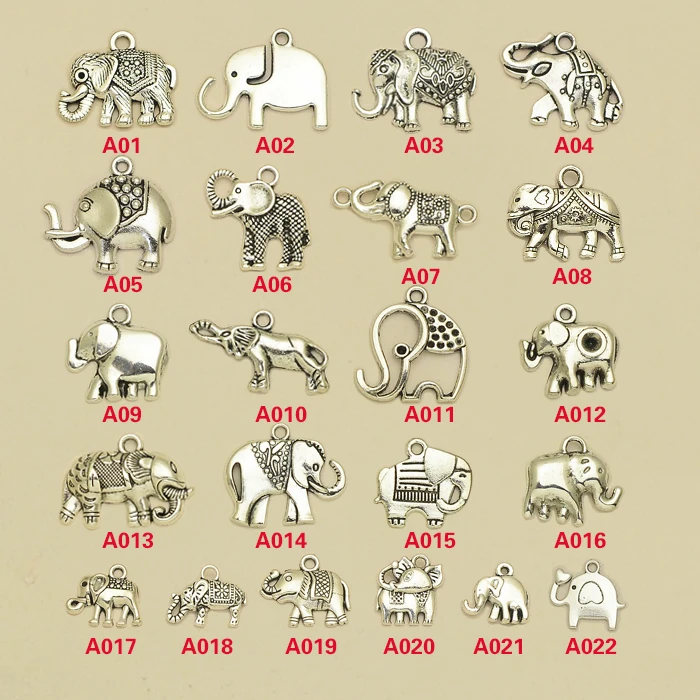 

Elephant Charms, Antique silver elephant Pendants/Charms,DIY supplies, jewelry making