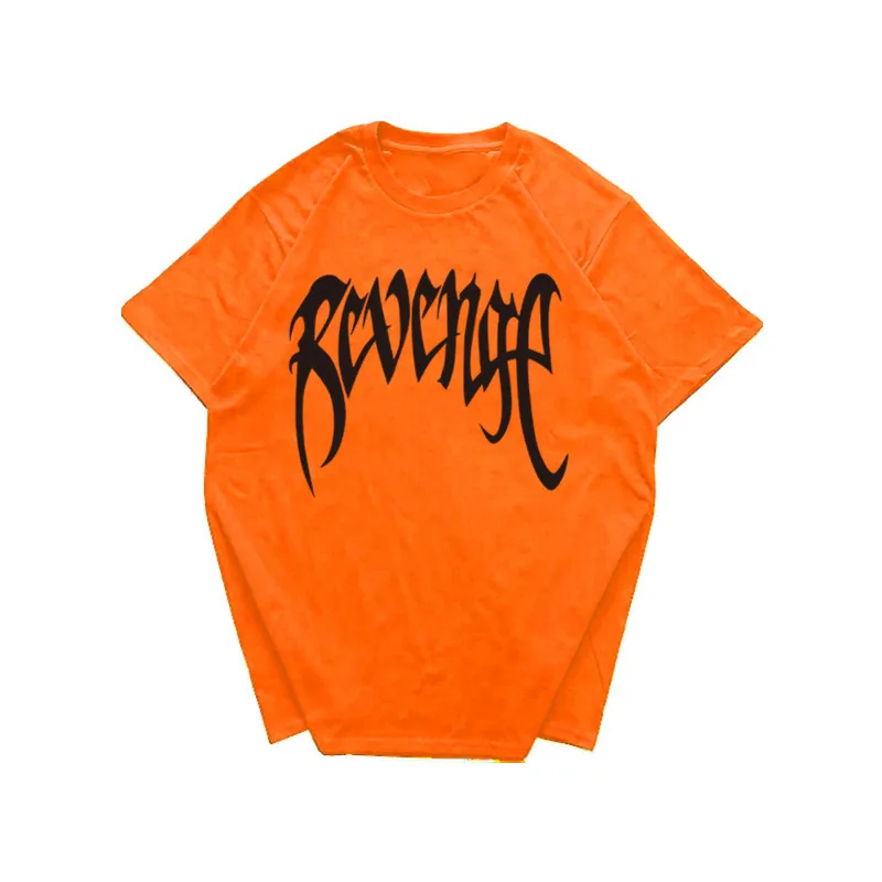Футболка Revenge, удобная повседневная футболка в стиле хип-хоп, Homme, хлопковая хипстерская футболка с буквенным принтом, топ, американский размер,, рэппер, Xxxtentacion