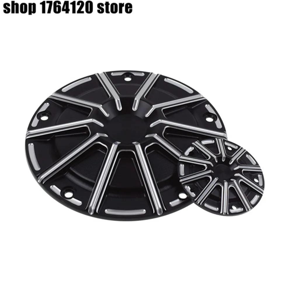  Motorcycle CNC Derby Cover Timer Timing Cover Aluminum Black For Harley Twin Cam 1999-2013 2014 201