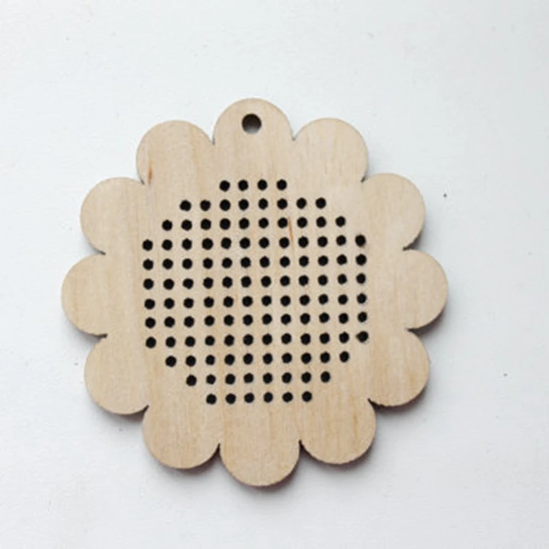 50 pcs wood plaques blank cross stitch flowers cross stitch kit