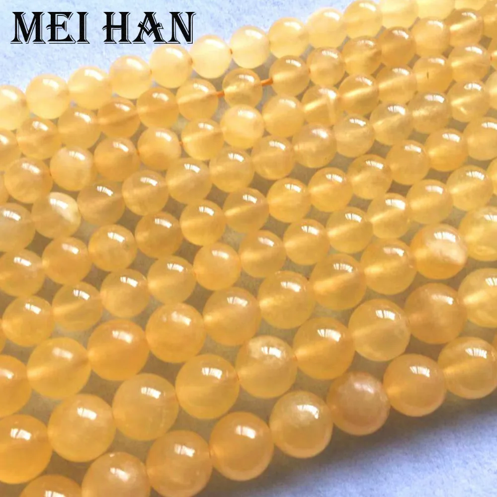 Натуральный желтый кальцит 6 мм, 7,5-8 мм, 10 женское кольцо свободные бусины для изготовления ювелирных изделий браслет ожерелье DIY