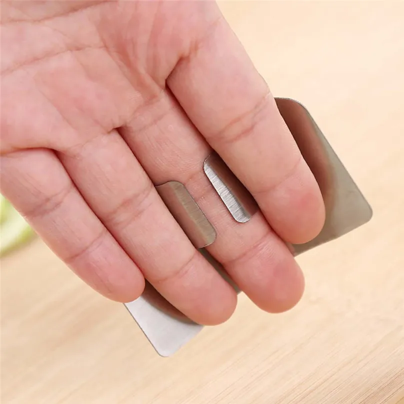 kitchen supplies Protect Finger Safe Kitchen Stainless Steel Cutting Slice self protection tool Finger Protectors #3d11 (6)