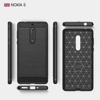 

30pcs/lot wire drawing Silicone Soft Cover Case For Nokia 3 5 6