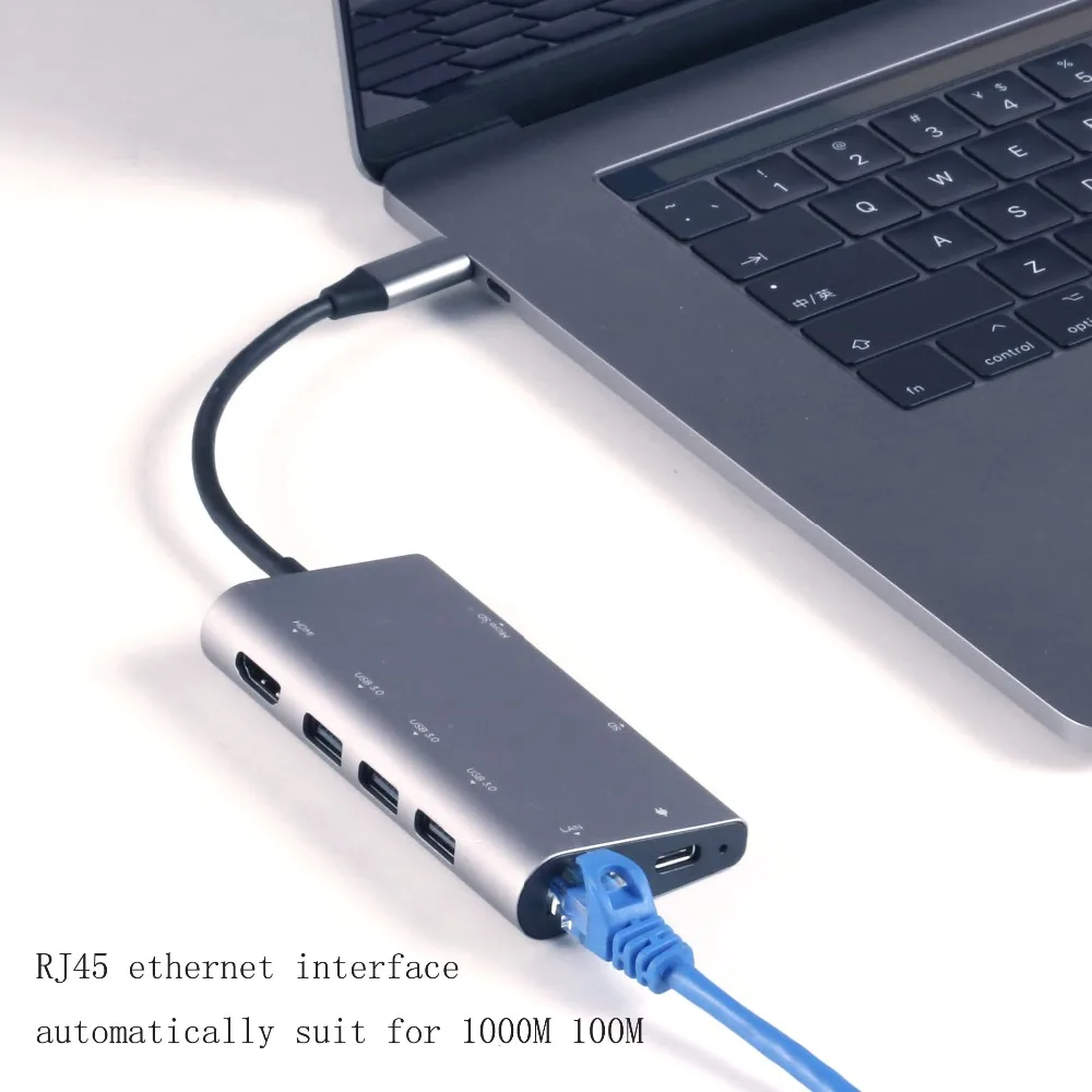 USB C к HDMI гигабитный Ethernet адаптер для MacBook Pro/Air hp Dell lenovo Thinkpad Sureface Book 2 acer док-станция для ноутбука