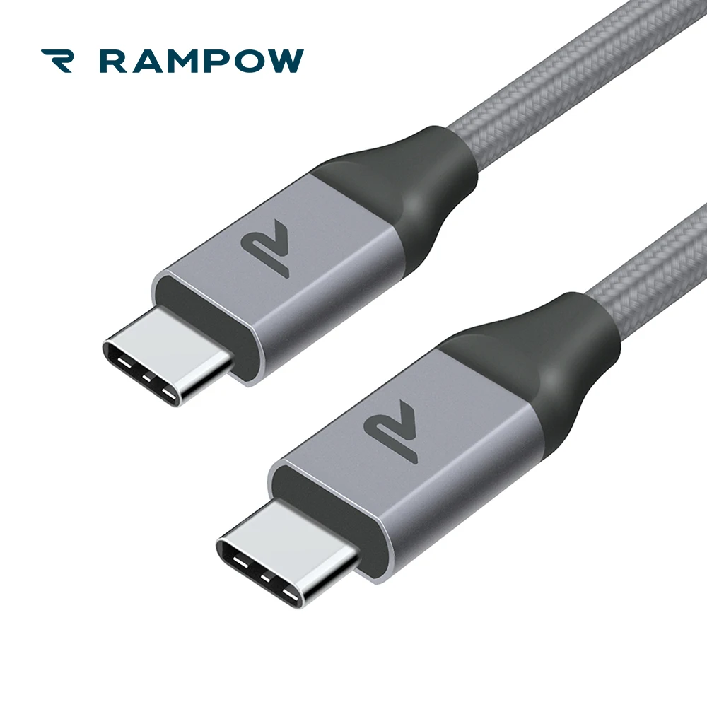 

RAMPOW 60W PD Fast Charging Dual USB Type C Cable for Nintendo USB C to USB C Cable for Samsung S9 USB Cable for MacBook Air/Pro