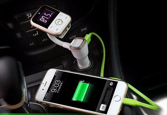 ZWET автомобильное зарядное устройство и MP3 CarCar mp3-плеер с двойным USB прикуривателем зарядное устройство bluetooth громкой связи/черный/белый/золотой
