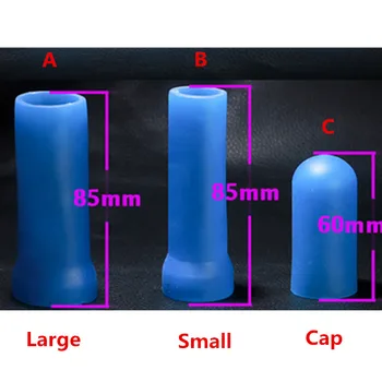 Blue Silicone Penis pump Sleeve For penis Enlargement /pro extender /Stretcher /Vacuum Cup Replacement  Sex Product For Men 4