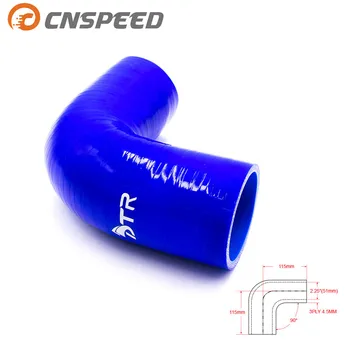 

CNSPEED Blue 2" 51mm 90 Degree Elbow Silicone Hose Pipe Turbo Intake 90DEGREE SILICONE HOSE Coolant Radiator YC101061-51BL