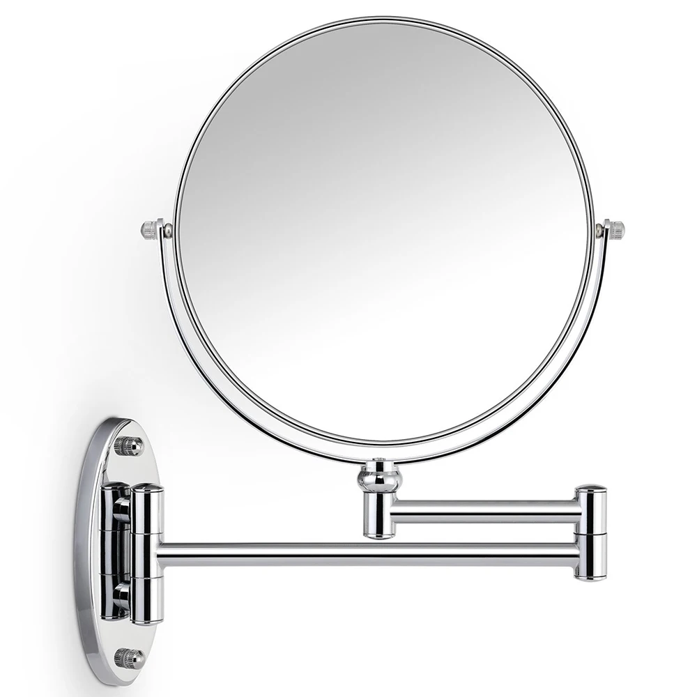 10 X Magnification Chrome Round Silver Extending 8 Inches Cosmetic 10 X Magnification Chrome Round Silver Extending 8 Inches Cosmetic Wall Mounted Make Up Mirror Shaving Bathroom In Makeup Mirrors From Beauty