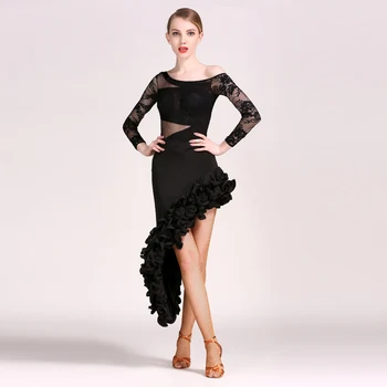 

YL143 and S8032 Latin Dance Costume Top and Skirt Suits Ballroom Costume Leotard Women Lady Adult Evening Party Dress