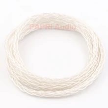 PAPRI Newest GS02 8Cores Upgrade Headphone Cable 6N OCC Silver Plated Litz Structure Wire Hifi DIY For Earphone Audio Line
