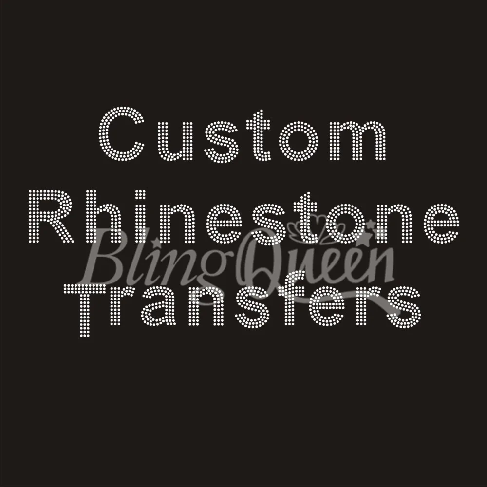 Custom rhinestone iron on transfers Clearance