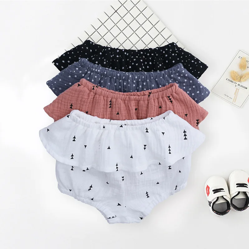 

Baby Shorts Girls Clothes Print Summer Casual Shorts Elastic High Waist Solid Dot PP Pants Outfit Girls Clothes