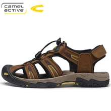 Camel Active/Лидер продаж, новая модная летняя пляжная Мужская обувь для отдыха, кожаные сандалии высокого качества, мужские сандалии больших размеров, 18132