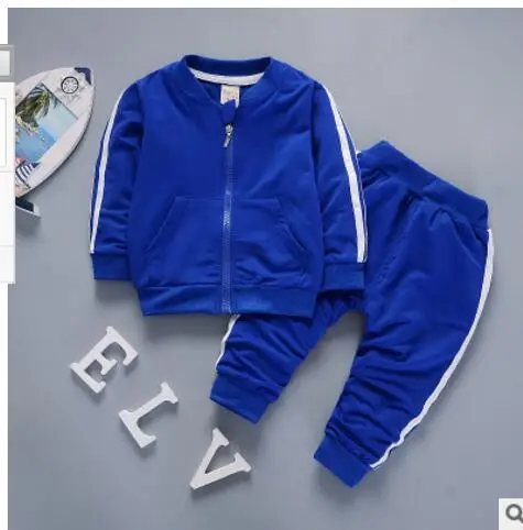 

2018 Baby Boy Clothes Autumn Cotton Long Sleeved Cardigan Coat + Pants 2PCS Outfits Kids Bebes Jogging Suit Sport Tracksuit