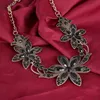 MINHIN elegante collar de cristal negro para mujer clásico diseño de flores grandes collar gargantilla delicado joyería de boda ► Foto 1/6