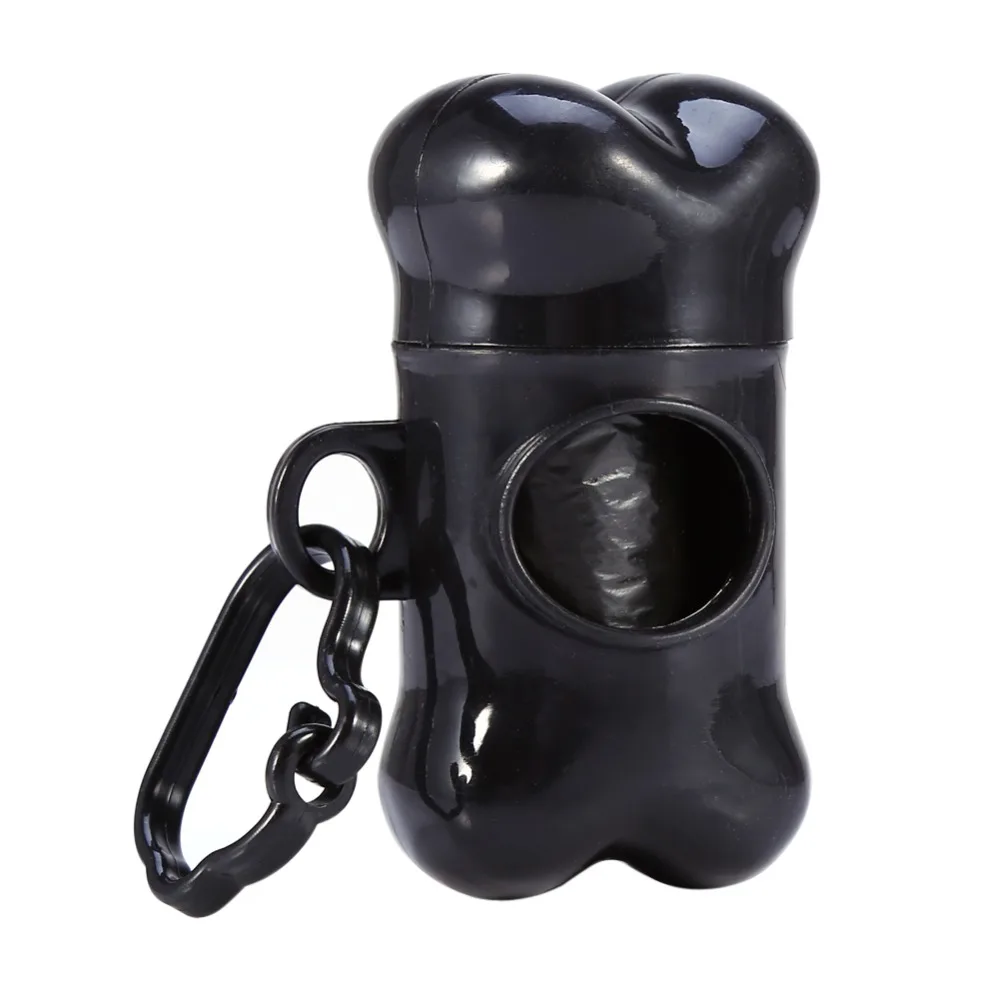 New Free Shipping Pet Dog Poop Bag Bone Shape Portable Waste Bags Roll