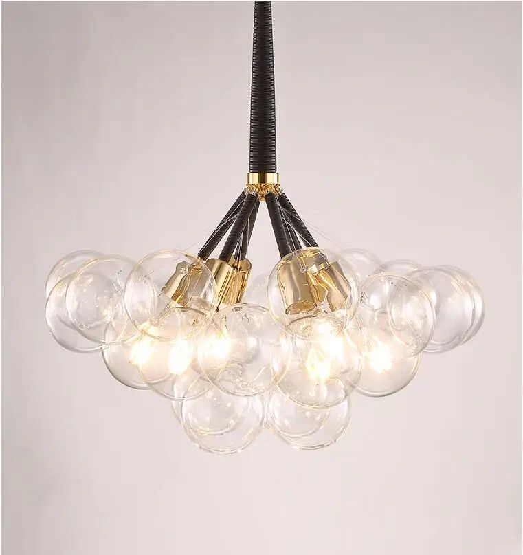

Simple Bedroom Restaurant Cafe Study Kids Bubble Pendant Lamp Nordic Creative Glass Art Air Hanging lights