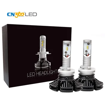 

CN360 2PCS Car Led 880 LED Headlight Bulb Conversion Kit Hi-Lo Beam Light 6000LM 6000k 12V Mini Size Thin Baes Headlamp
