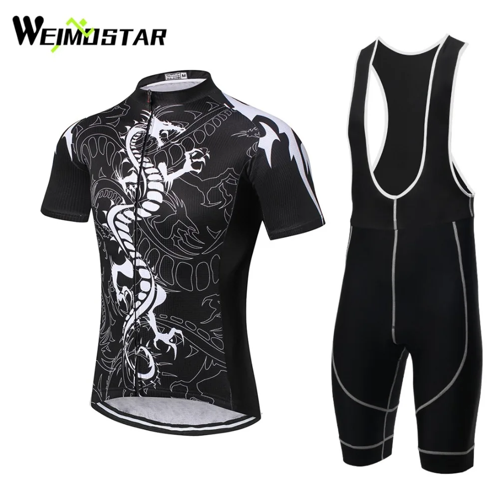 

Black Dragon Men Cycling Jersey Set Short Sleeve Bike Bicycle Sportswear Ropa Ciclismo Outdoor Breathable Cycling Clothing