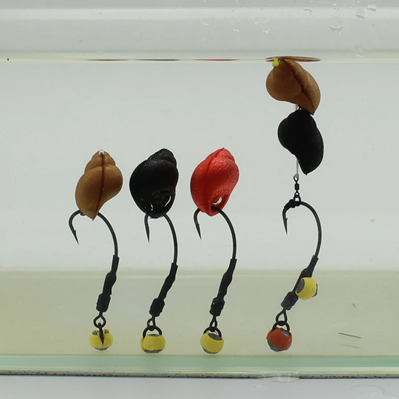 

10PCS Carp Fishing EVA POP Up Bait Carp Fake River Snails Realistic Floating Baits Hair Rigs Hook Boilies Carp Bait Fishing Lure
