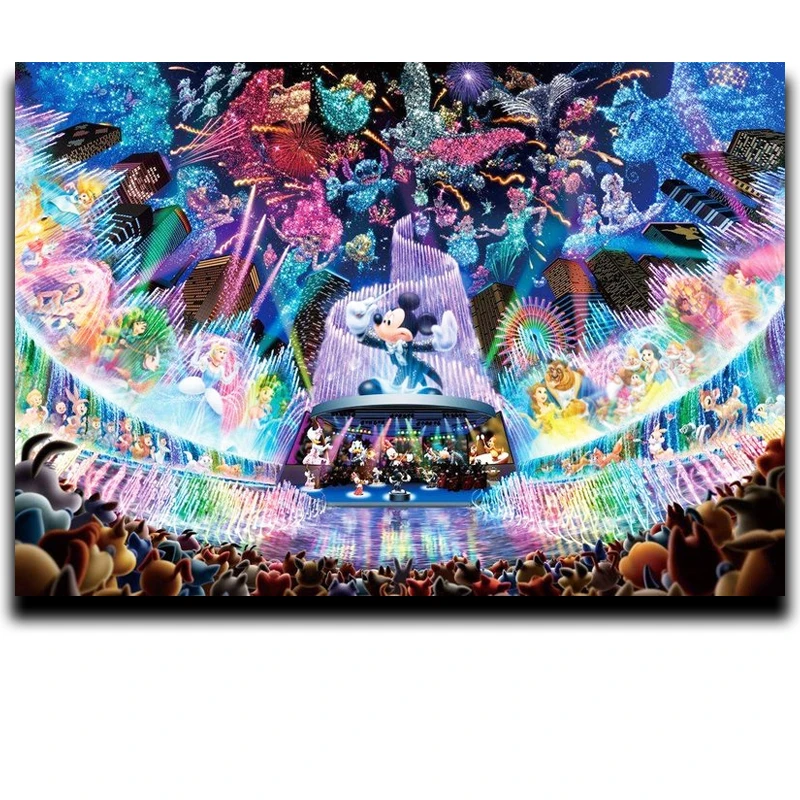 

Diamond Paint Cross Stitch Embroidery Square Cartoon Anime Square & Round Diamond Mosaic Image Full Cartoon mickey mouse