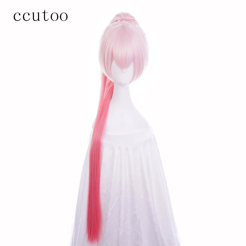 

ccutoo Huan Xiaoyi Pink Ombre Long Synthetic Cosplay Costume Wig With Chip Ponytail Heat Resistance Party Costume Wigs