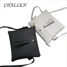 2016 quaste Frauen handtasche Marke Schwarz Grau Umhängetasche Frauen Handtaschen Aus Leder Umhängetasche Frauen Umhängetasche