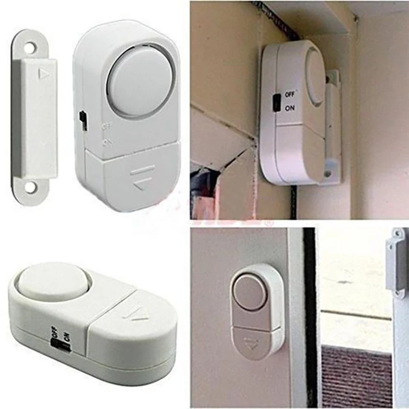 90dB Wireless Home Window Door Burglar Security Alarm System Magnetic Sensor For Home Security System ON/OFF Switch Home Safety