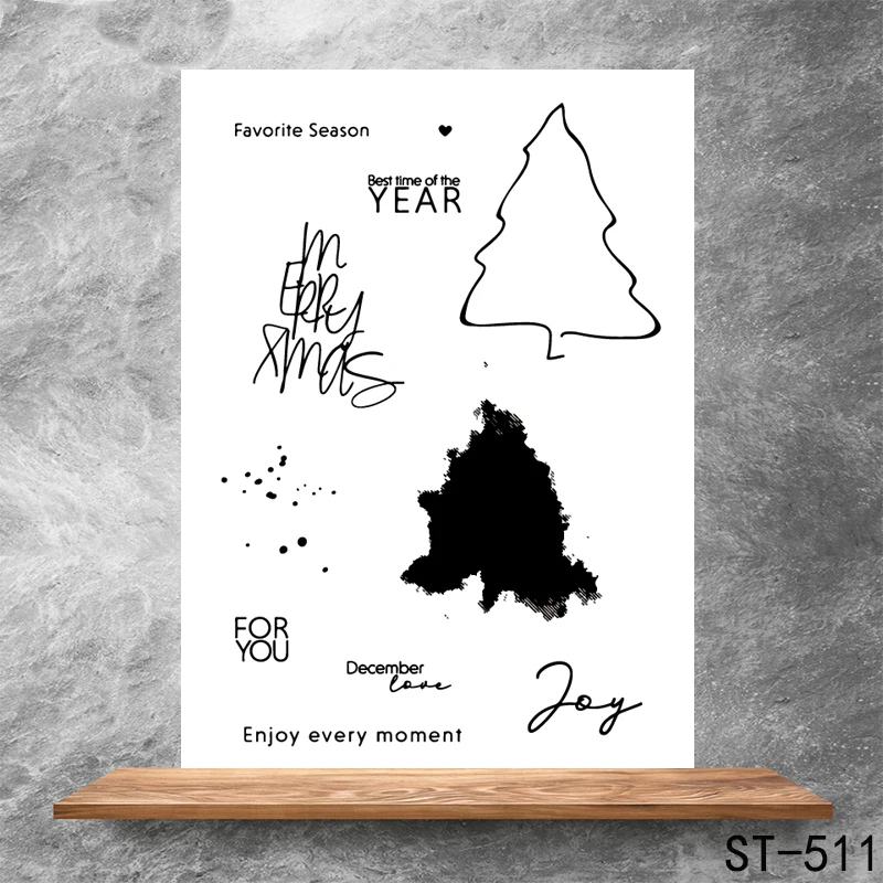 

Favorite season Transparent Clear Stamps DIY Scrapbooking Album Card Making DIY Decoration Making Embossing Stencil