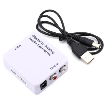 

Digital to Analog Audio Converter Adapter of Optical Coaxial Toslink Signal to Analog Audio Converter Adapter RCA Cable USB 2.0
