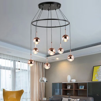 

Metal Ball Pendant Lamps Bar Small led Hanging Light Modern Minimalist Bedroom Restaurant led Pendant Light Gold Industrial Lamp