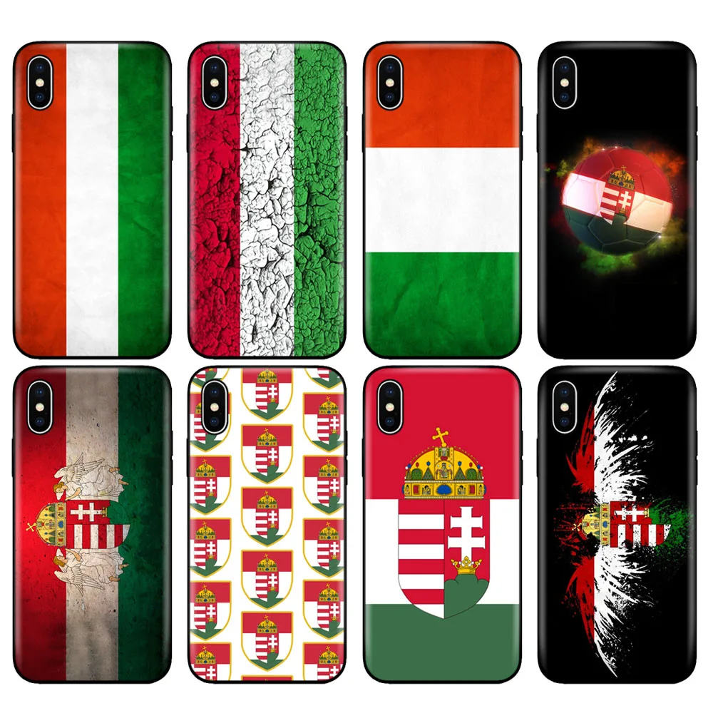 Черный чехол из ТПУ для iphone 5 5s SE 2020 6 6s 7 8 plus x 10 XR XS 11 pro MAX с венгрийским