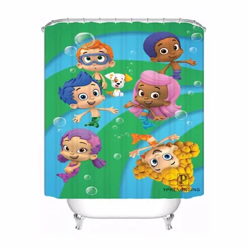 

Custom Bubble Guppies Waterproof Shower Curtain Home Bath Bathroom s Hooks Polyester Fabric Multi Sizes180509-56
