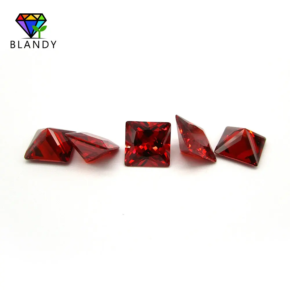 RED GARNET 5 MM TRIANGLE FANCY CUT 2 PIECE SET ALL NATURAL