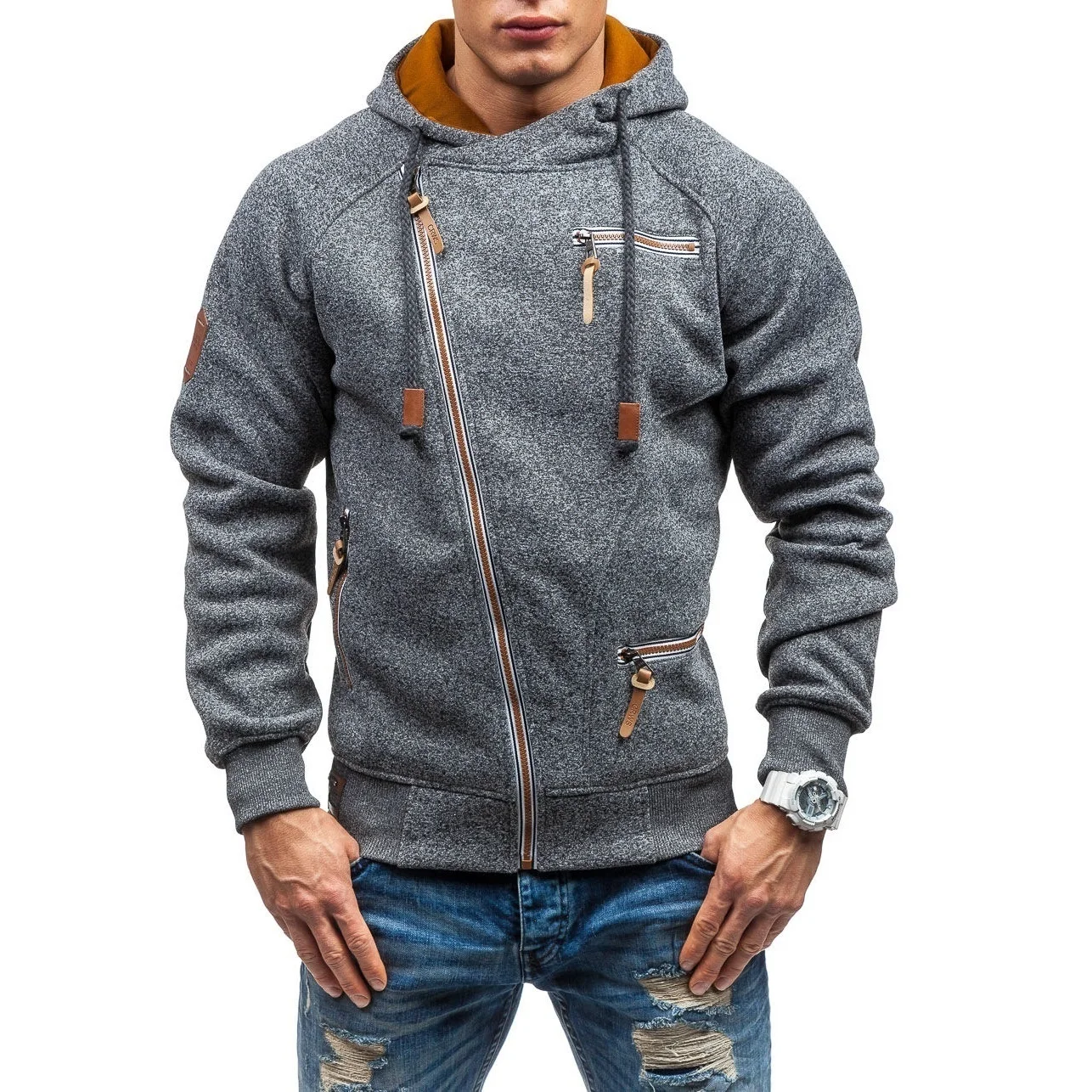 Men Hoodies Sweatshirt 2019 Spring New Unique Diagonal Zipper Fashion Simple Loose Casual Hooded Streetwear Men Tracksuits Coat HTB18GyFXIfrK1Rjy1Xdq6yemFXaa - Men Hoodies Sweatshirt 2019 Spring New Unique Diagonal Zipper Fashion Simple Loose Casual Hooded Streetwear Men Tracksuits Coat