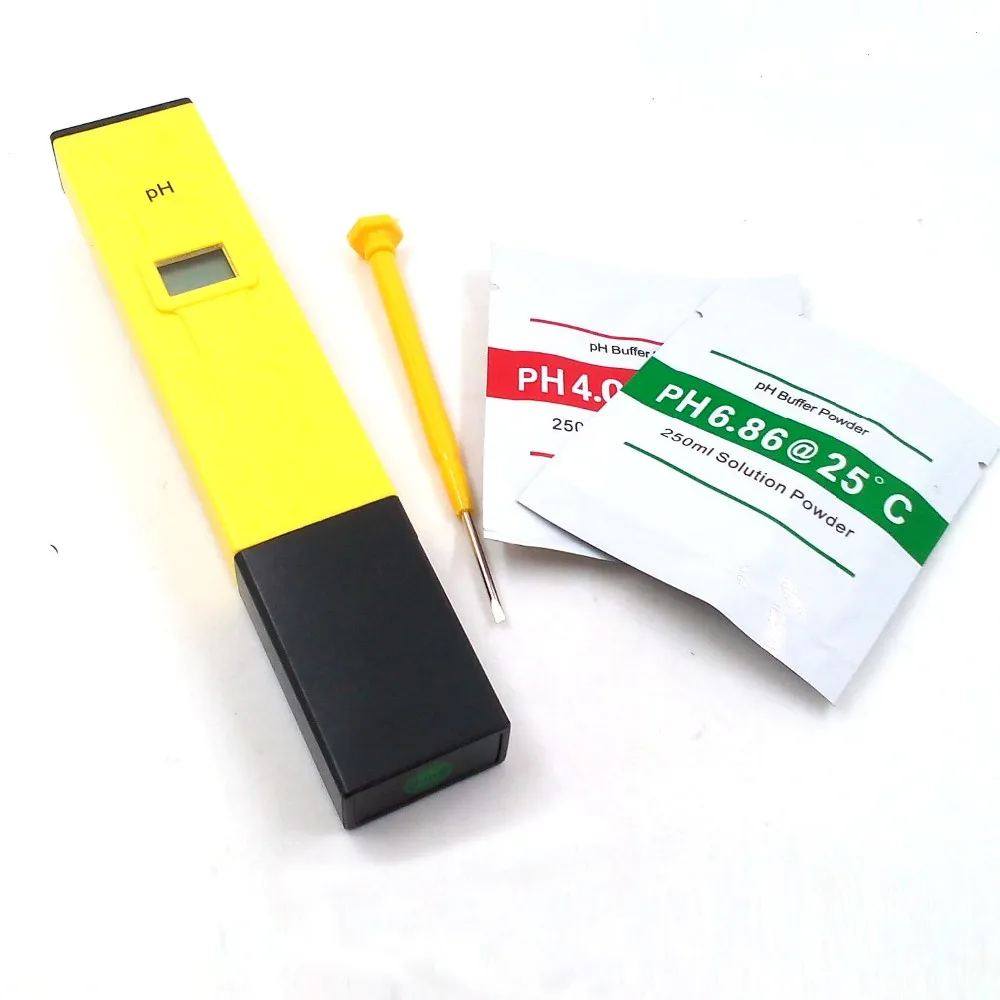 10pcs Digital PH Meter digital PH Tester 0-14 Pocket PH Pen Aquarium PH monitor with retail box