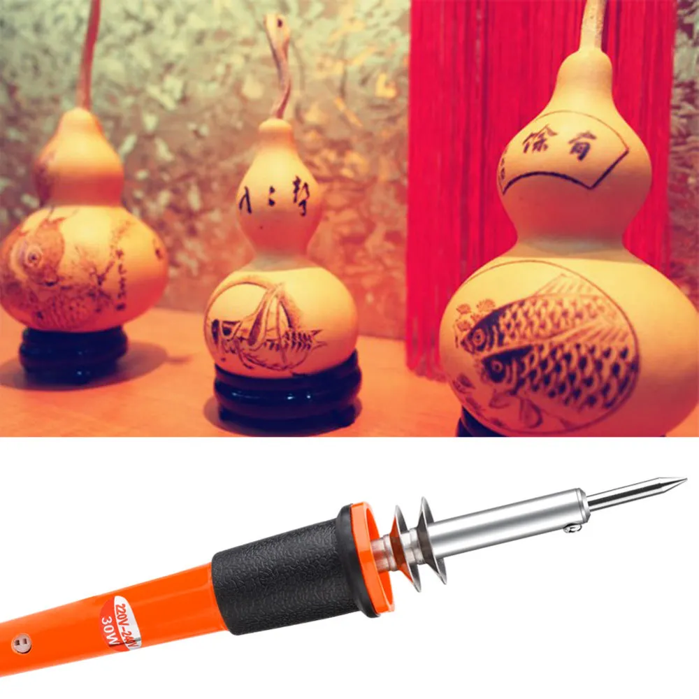 220V 30W Soldering Iron Wood Burning Pen Set Wood Burning Tips Blade Pyrography Tool Soldering Pen Kit