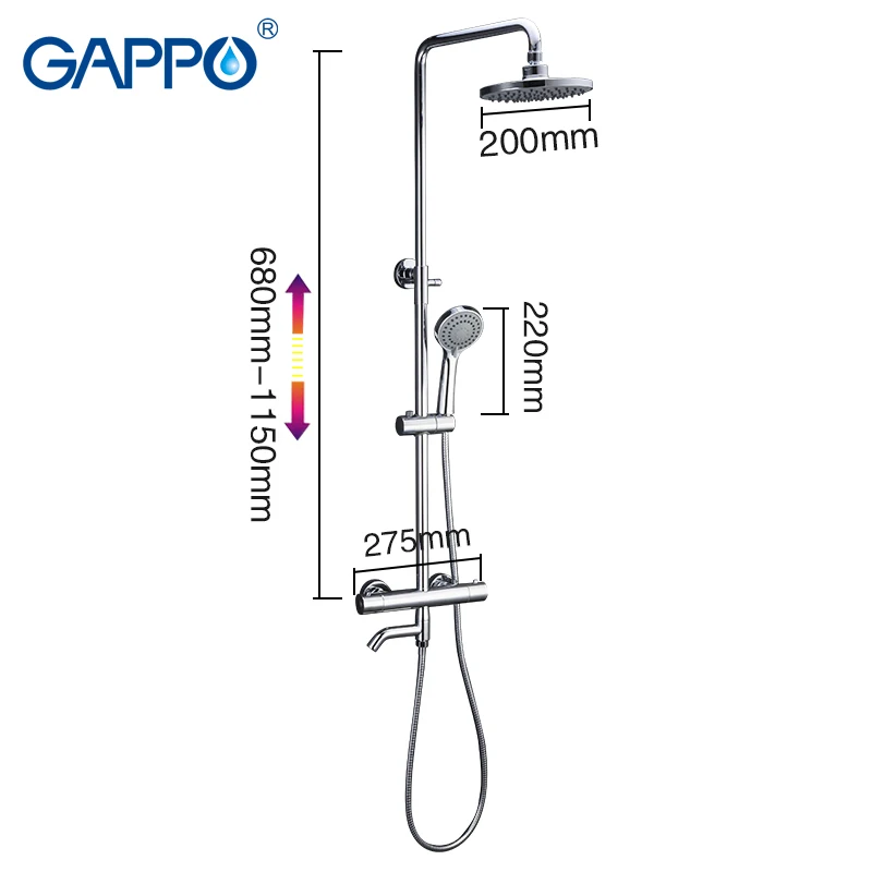 GAPPO Shower system thermostatic shower faucets