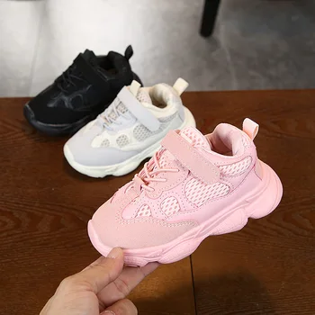 

Mesh Running Baby Shoes Breathable Sneaker for Little Boys Girls High Non-slip Leather Trainers Children School Sport Shoes