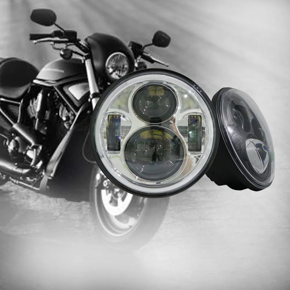 5,75 дюймов 40 Вт светодиодный проектор moto H4 Hi/Lo луч фары DRL Для Harley Davidson Sportster 1200 883 moto rcycle H4 Фары