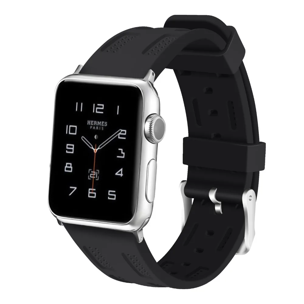 

CRESTED Band For Apple watch 3 Silicone strap Iwatch bands series 3 2 1 42mm 38mm sport watchstrap bracelet wrist belt watchband
