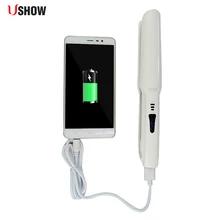 USHOW беспроводной мини выпрямитель для волос плоский Утюг быстрый нагрев керамические щипцы для завивки волос Usb зарядное устройство