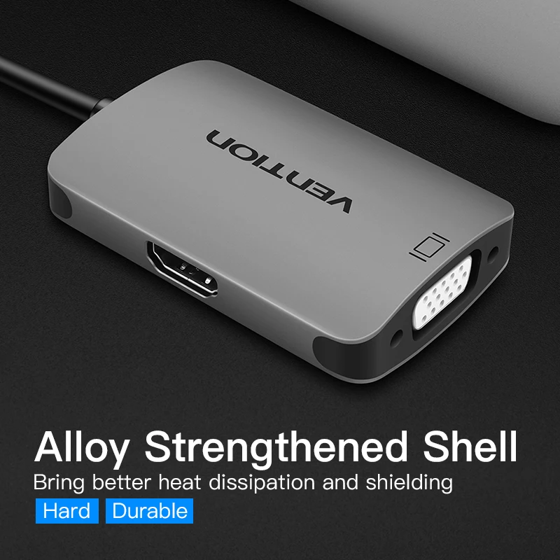 Адаптер Vention USB C к HDMI VGA адаптер Type c для MacBook Chromebook Pixel Huawei Mate 10 3 1 Male|Кабели VGA| |