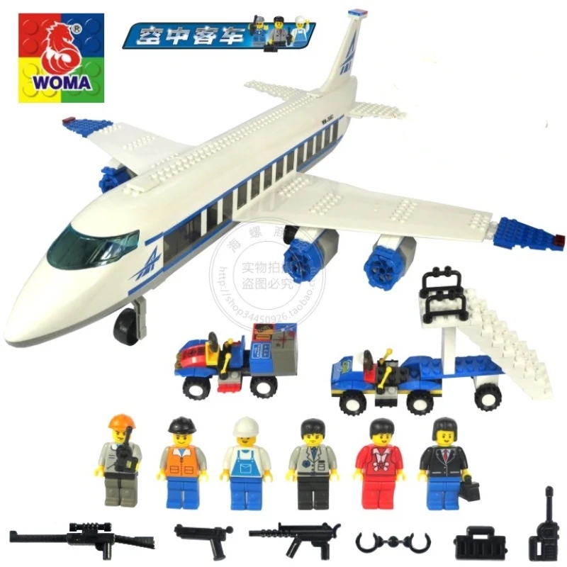 

WOMA 434Pcs Airplane Toy Air Bus Building Blocks Legoings Plane Model DIY Bricks Aviation Private Aircraft Toys Kids Best Gifts